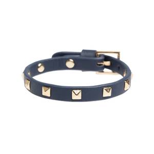 Hovedbilde Dark, Leather stud bracelet ...