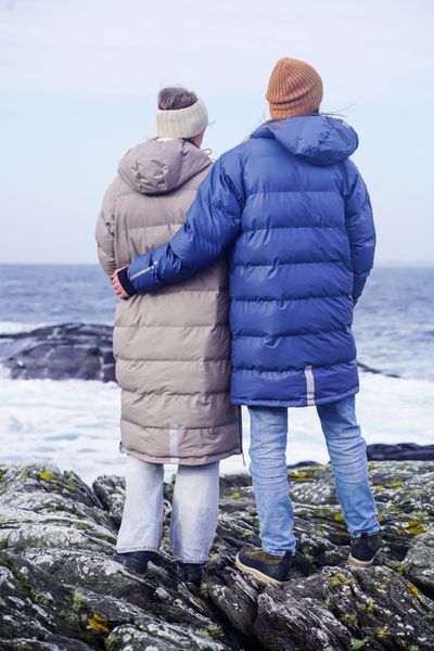 Kattnakken , Bobleregnjakke lang sludd voksen slåtterøy