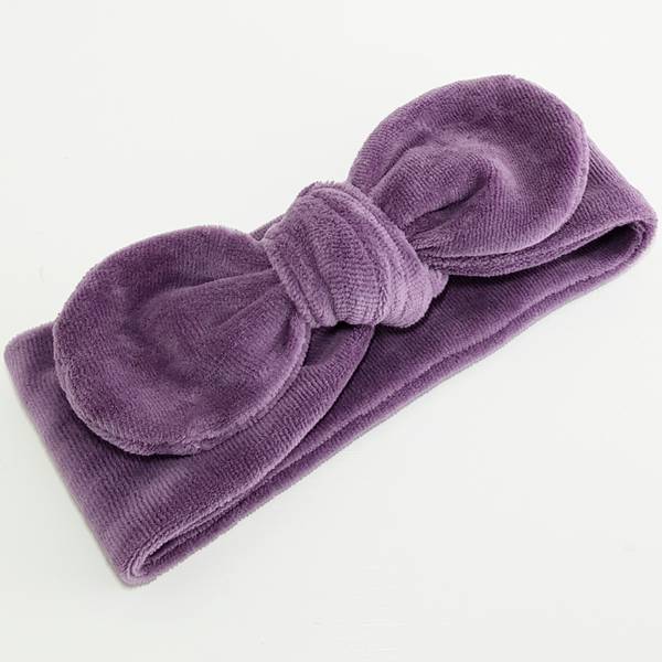 Unik Design, Knytebånd rund matt velour støvet lilla
